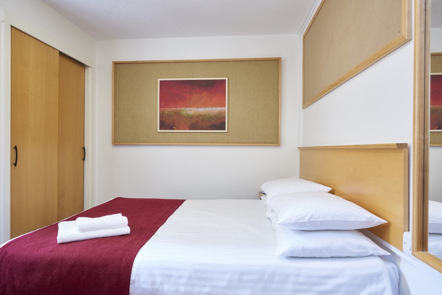 Double bedroom in Agnes Blackadder Hall